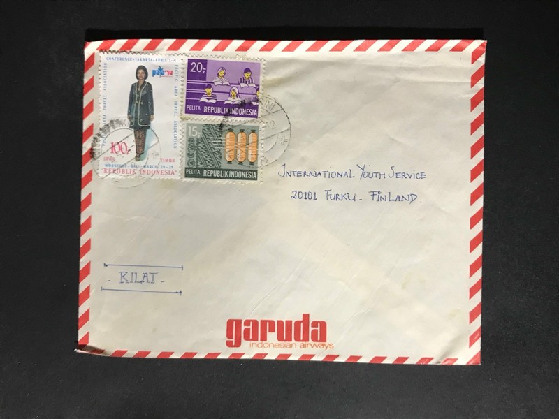 Indonesia #780//B242 Cover to Finland 1970-1999 Cover #856