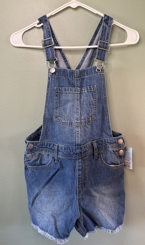 Cat & Jack Girls Denim Shortalls Short Overalls Size L (10/12)