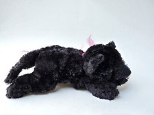 FAO SCHWARZ Fifth Avenue Black Panther w/Pink Bow Plush Vintage 10"