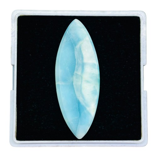 35.45 Cts Natural Larimar 41x15mm Marquise Loose Cabochon Untreated Gemstone - Picture 6 of 9