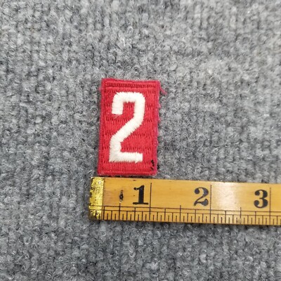Boy Scouts of America BSA Red White Troop Number # 2 Two Patch N5.