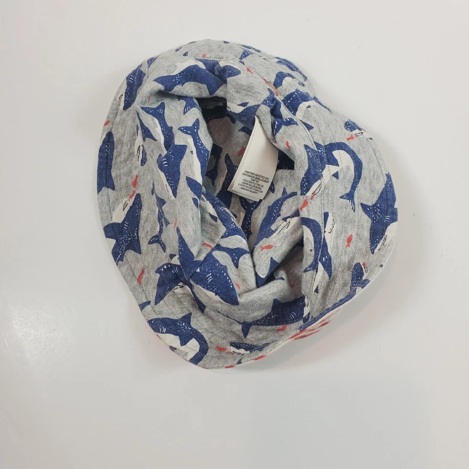 Mini Boden Niño Sombrero Tiburones Rayas Reversible 2-4 Años Foto 2 de 4