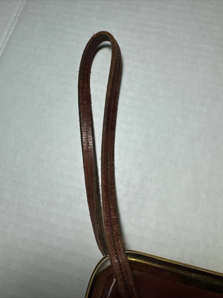 Vintage Etienne Aigner Handmade Bag Satchel Linen Leather - Image 4 of 4