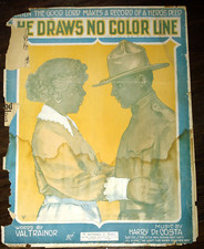 WW1 Sheet Music~ When Lord Makes a Record of a Heros Deed He Draws No Color Line