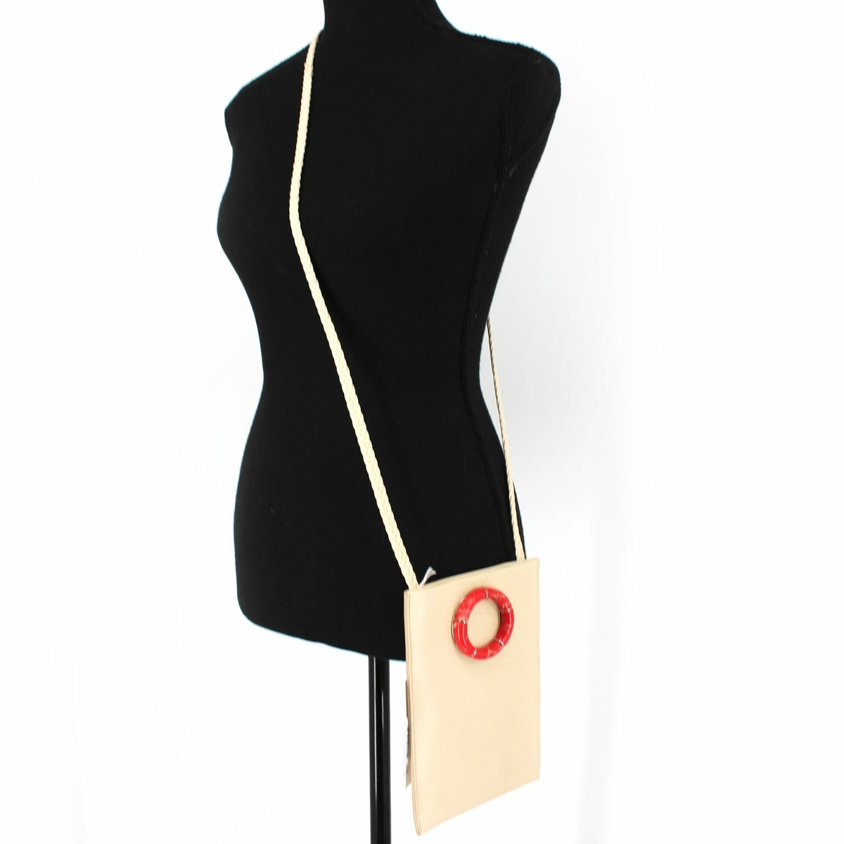 The Row Medicine Pouch Eggplant Calfskin Leather Braided