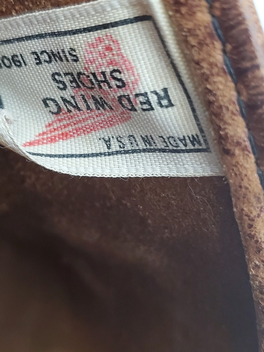 Vintage Red Wing Pecos Brown Leather Soft Toe Wellington Boots 