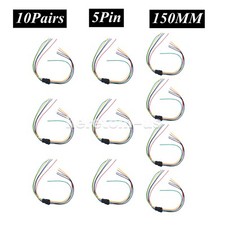 10Pairs JST 5-Pin SM Plug Male and Female Connctor Adapter Cable 150mm Wire