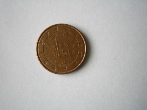 PORTUGAL 2008 1 Münze 1 cent Königliches Siegel von 1134 aus Umlauf gut erhalten - Bild 2 von 4