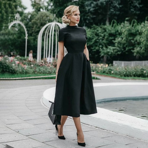 Black Dress Evening Party Cocktail Wear 