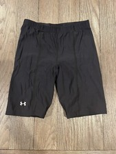 Men's Jock Under Armour Running Spandex Tights Compression Shorts Black Small S