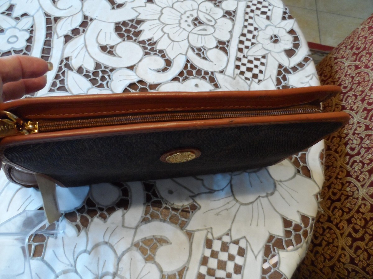 New Pierre Balmain Vintage Brown Multi Paisley Print Clutch New Pierre Balmain Vintage Brown Multi Paisley Print Clutch