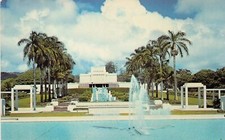Latter Day Saints Mormon Temple Tabernacle Oahu HI Hawaii Vtg Postcard D18