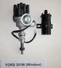 Small Block Ford 351w Windsor Black Female Small Cap Hei Distributor 45k Coil