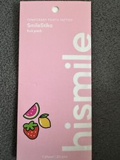 Hismile Temporary Tooth Tattoo SmileStika Fruit Pack - 1pk/20pcs NEW