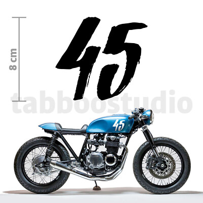 Pegatinas moto aufkleber Cafe Racer scrambler numeros adhesivos stickers