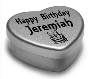 Joyeux Anniversaire Jeremie Mini Coeur Tin Cadeau Pour Jeremie Avec Chocolats Ebay