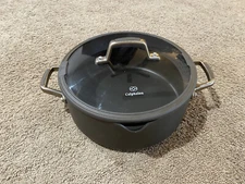 Calphalon Classic 5-Qt. Dutch Oven with Lid Cover 8785 Handles Nonstick Gray