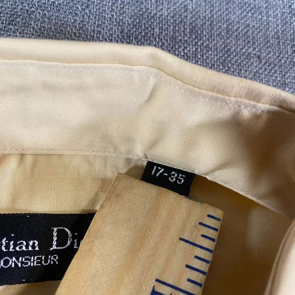 Christian Dior Monsieur Long Sleeve Button Shirt Mens 17-35 Dark Yellow - Image 4 of 4
