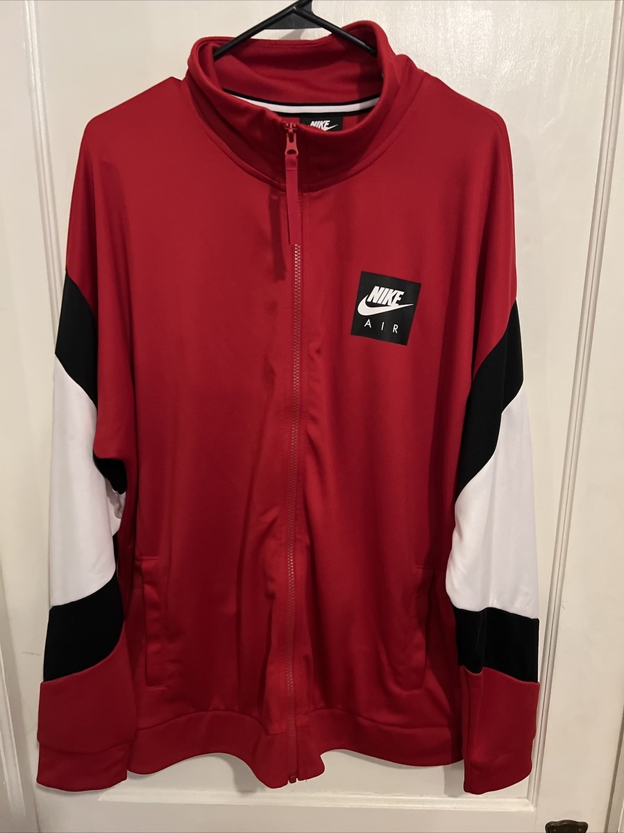 Nike AIR POLYKNIT Men's Jacket AJ5321-687 GYM RED/BLACK