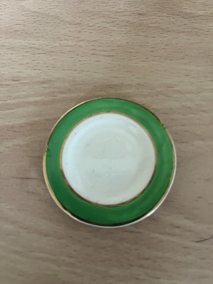 Miniatur Königinnen grün Solian Ware Soho Pottery Ltd Art Deco Teller