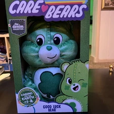 CARE BEARS GOOD LUCK THE DENIM COLLECTION 2023 Basic Fun Plush Caring Earth