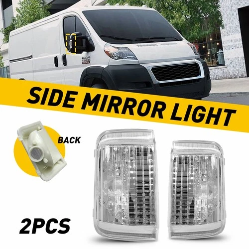 LH RH Side Mirror Light Turn Lamp Signal Lens Cover For Ram ProMaster 2014-2023