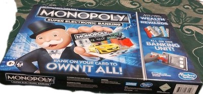 Hasbro Games Monopoly Super Electronic Banking Unit 2020 Factory Sealed 8+ Two-4