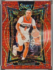 2024-25 Panini Select Bub Carrington Concourse #81 Red Disco Prizm /49 Rookie RC