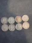 8 - Mercury Dimes, Various Dates, 90% Silver