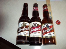 3 Vintage LEINENKUGEL'S BEER BOTTLES Chippewa Falls Wisconsin Wi. Bar Tavern