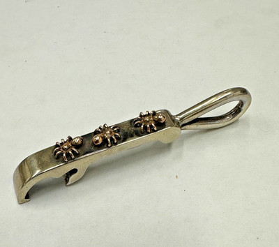STANLEY GUESS 925 Sterling Silver Gold Spider Bottle Opener Pendant Anniversary