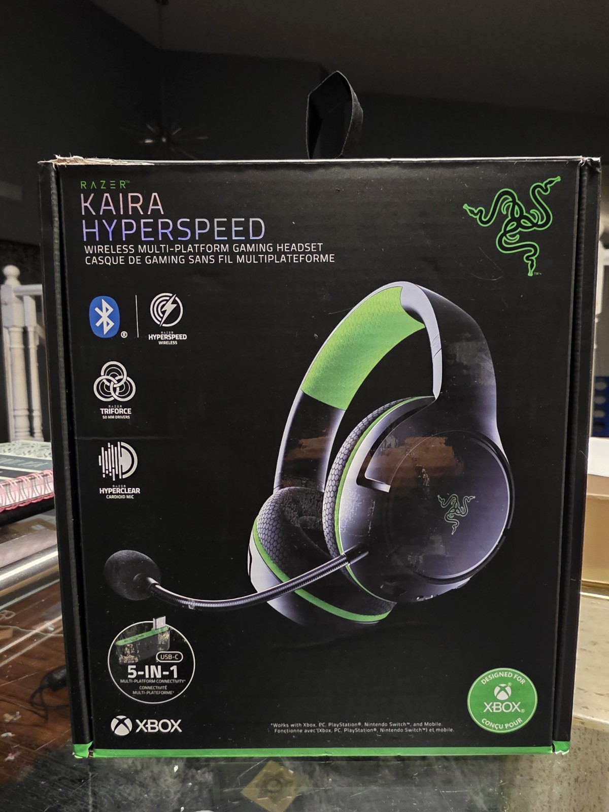 RAZER Kaira Hyperspeed Wireless Multi-Platform Gaming Headset Black/Green