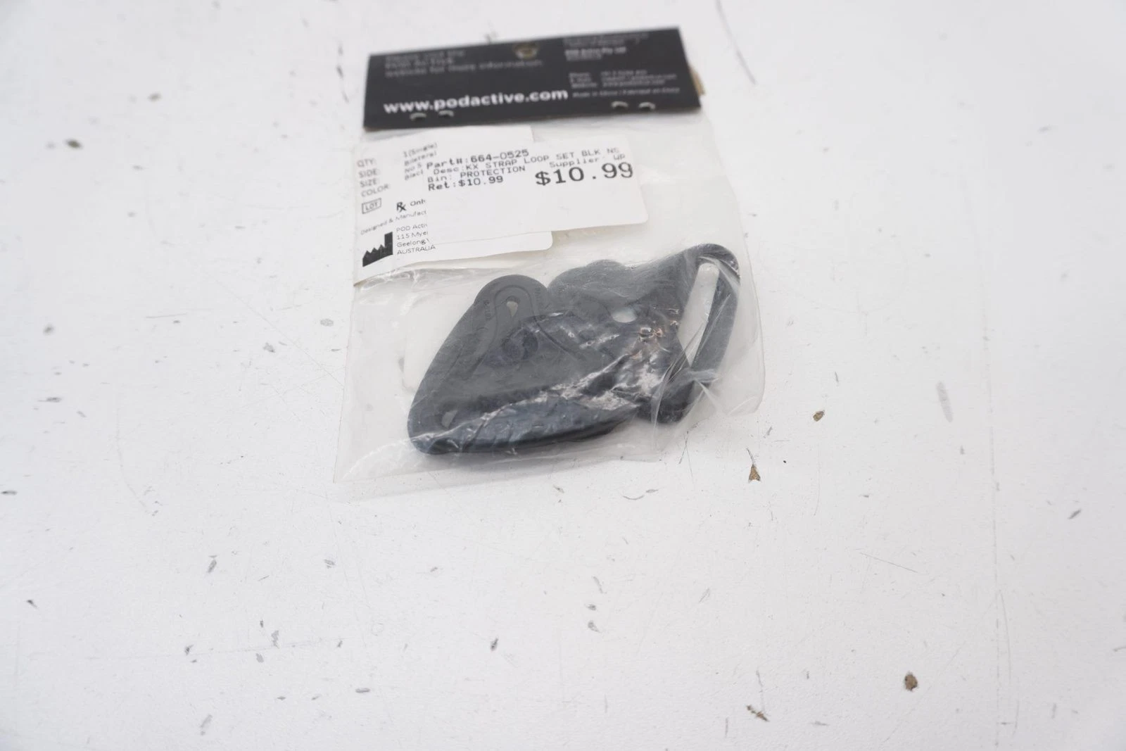 POD KX Knee Brace Strap Loop Set Black MX Replacement KP350-006-OS A1