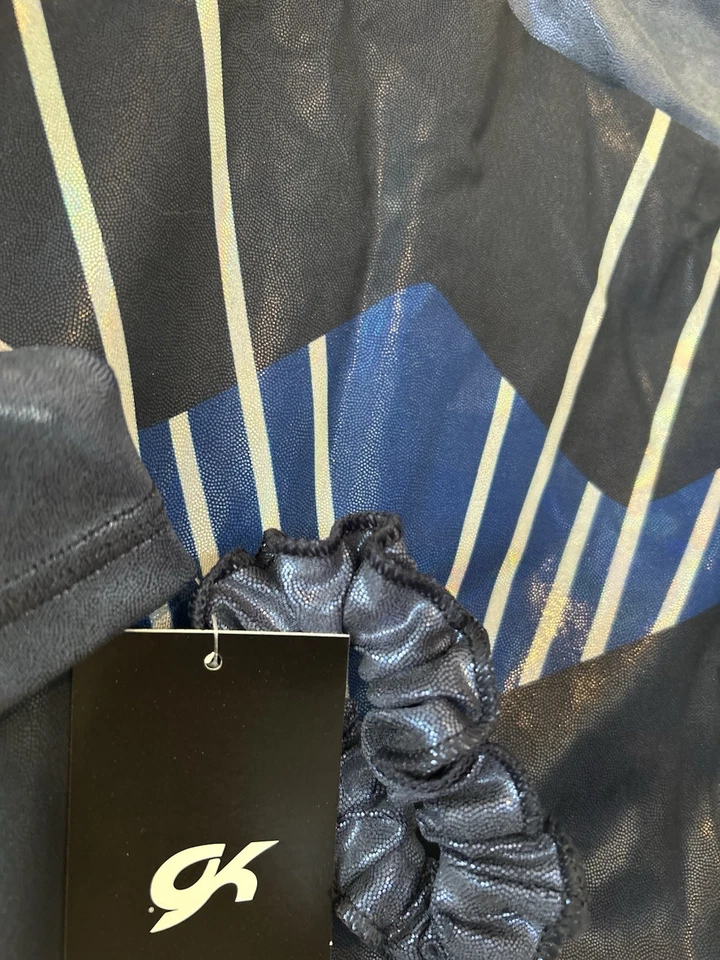 GK Elite cm Child Medium Navy Blue Long Sleeve Gymnastics Leotard - Image 3 of 3