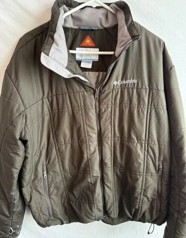 Omni-Heat puffer jacket in brown