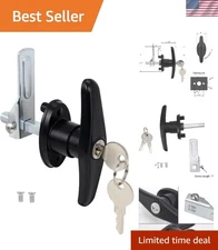 Keyed-Alike Locking T-Handle Kit for Truck Caps - Durable Zinc & Polished Black