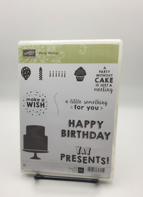 Stampin  Up! Party Wishes Clear Mount Stamp Set   Birthday Celebration