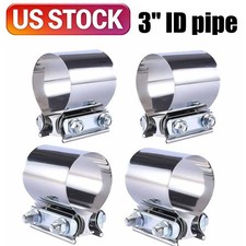4pcs 3 3inch Stainless Steel 304 Heavy Duty Exhaust Band Clamp Lap Joint Clamps