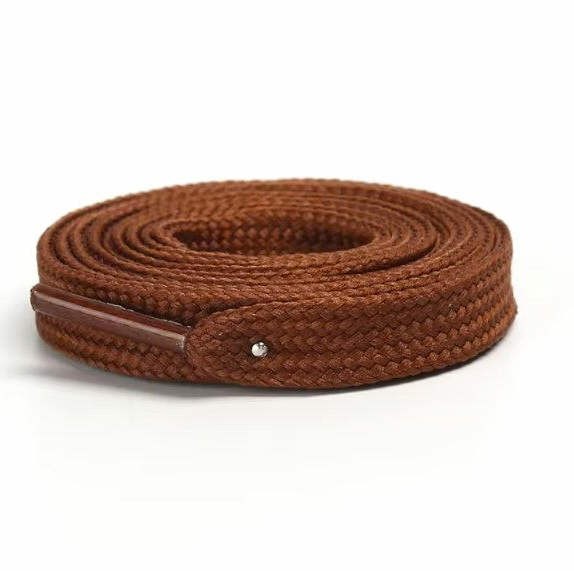 SAINT LAURENT Lacci scarpe di ricambio piatti marrone chiaro stringhe lavoro casual stivali sneakers #5001