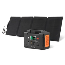 Flashfish 200W 151Wh E200 Portable Power Station With Solar Panel 60W US Stock