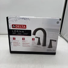Delta Lorna Two Handle Widespread Bathroom Faucet Matte Black Finish 35839LF-BL