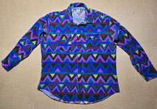 Vintage Silver Canyon Western Shirt XL Southwest Aztec Pearl Snap Long