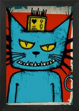 Pop Art Cat Portrait Framed Wall Art Poster Canvas Print Picture
