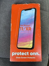 ONN Tempered Glass Screen Protector for iPhone 11/XR Clear 9H Hardness