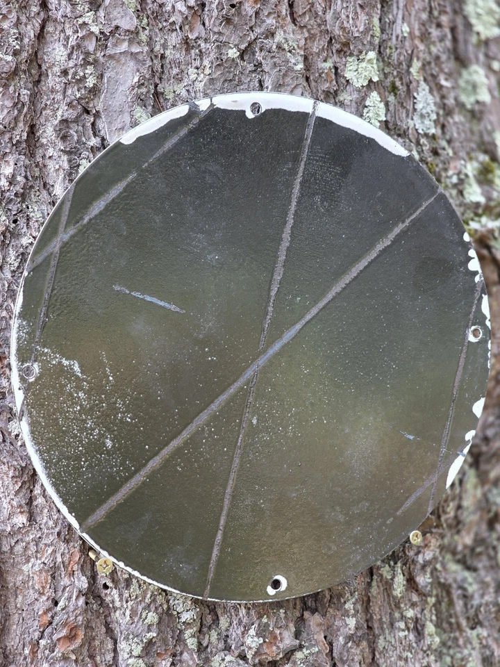 VINTAGE FORD MOTOR CO. BUILT IN THE U.S.A. PORCELAIN DEALERSHIP SIGN 12" - Image 4 of 4
