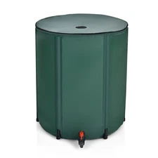 60 Gallon Portable Rain Barrel Water Collector Collapsible Tank Spigot Filter