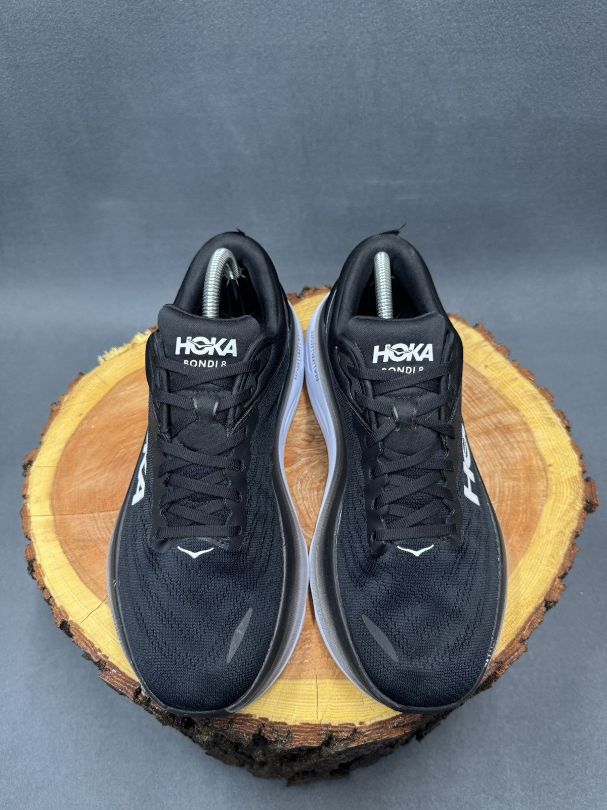 Hoka One One Bondi 8 Men’s 9 2E Wide Black Running Shoes Great Condition! thumbnail 3
