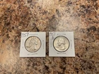 Washington Quarters 90% Silver 1957 Set of 2 P & D Mints, Frosty Tone, Nice!