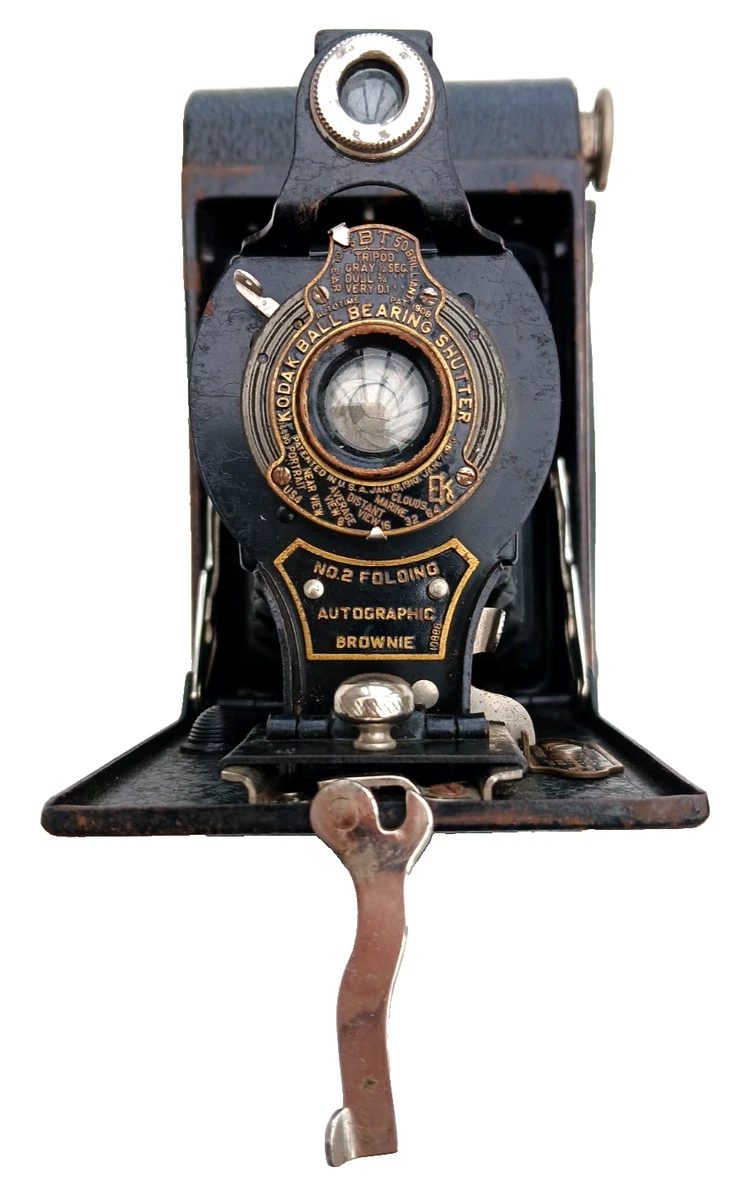 Appareil Photo Ancien Kodak Autographic Brownie N2 – Pliant, Format A-120 (Collection)