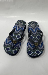 Tory Burch Womens Black Slip-On Wedge Heel Comfort Flip Flop Sandals